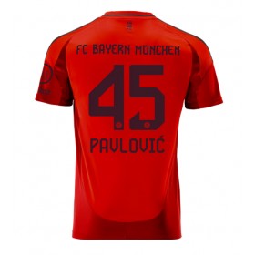 Bayern Munich Aleksandar Pavlovic #45 Hemmakläder 2024-25 Kortärmad